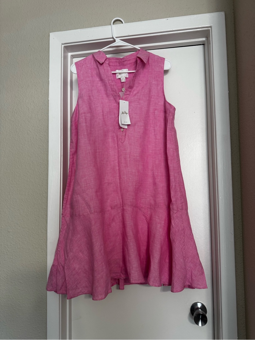 Lilly Pulitzer Pink Ellowyn Linen Dress Size M New with tags - Picture 5 of 6